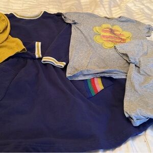 Mini Boden Blue and Gray Kids Sweatshirt Set